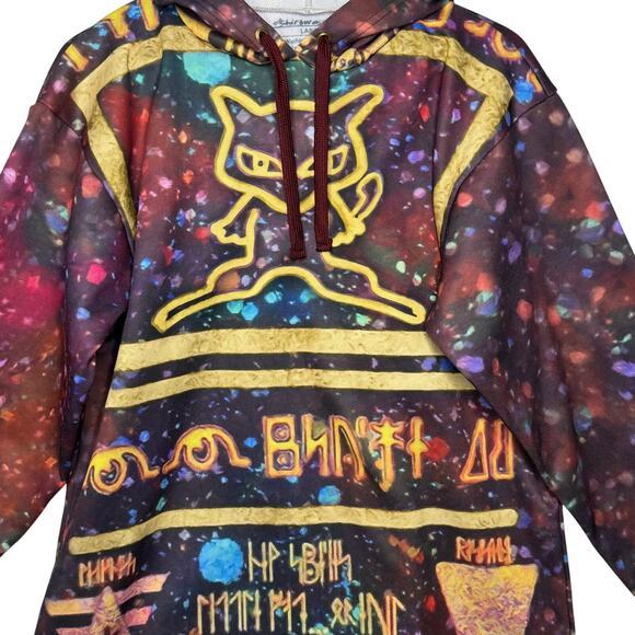 ShirtWascash Pokémon Legendary Mew All Over Print Hoodie Size L Rare Graphic - Picture 4 of 8